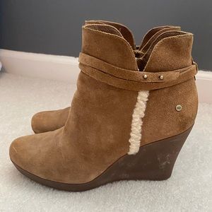 Suede Ugg Wedge Bootie